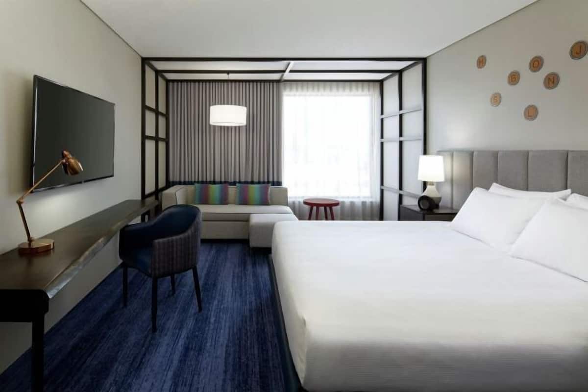 Premium bedding, pillow-top beds, in-room safe, laptop workspace
