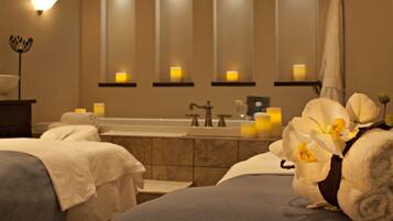 Couples treatment rooms, body treatments, hydrotherapy, aromatherapy