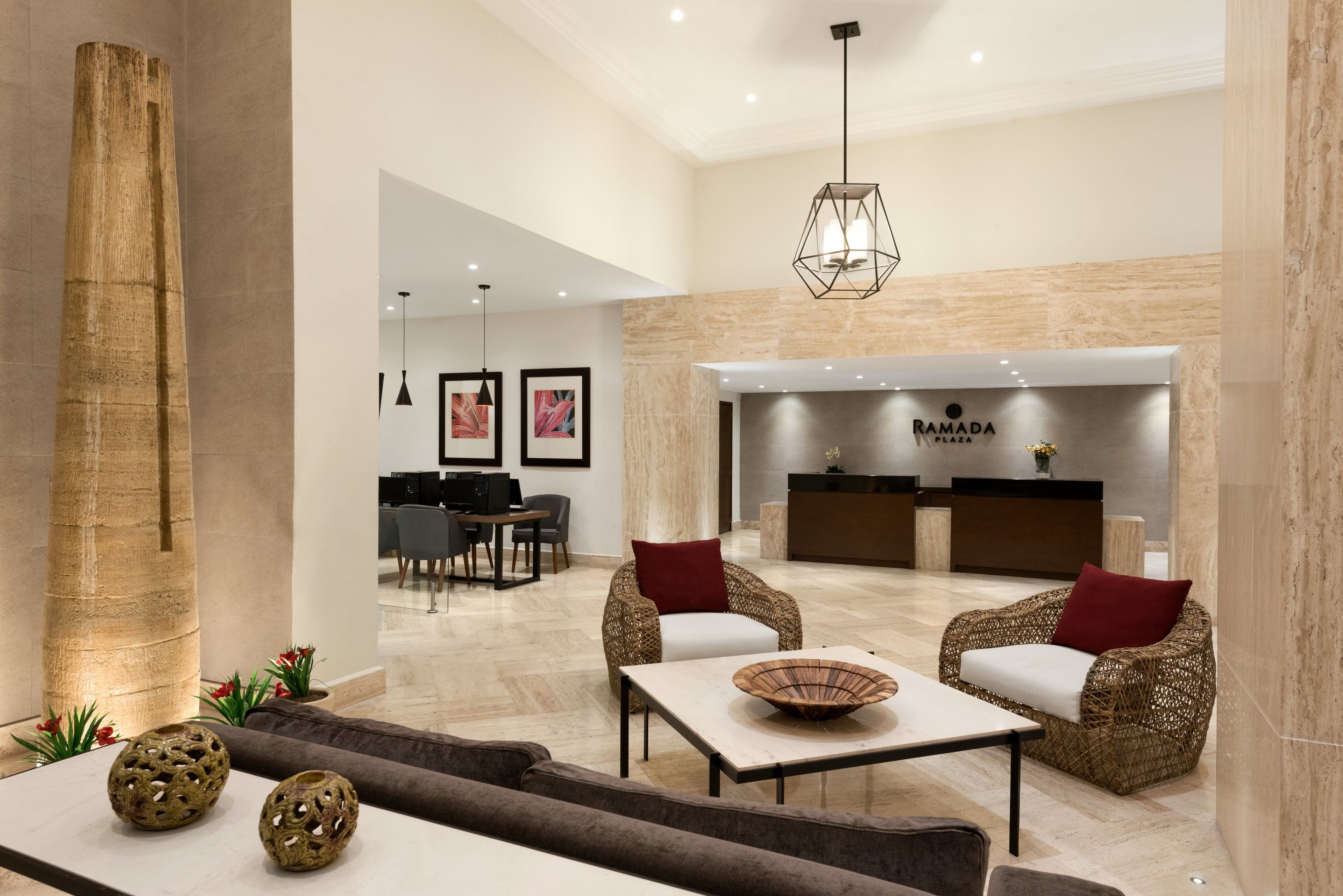 Mostrador para check-in y check-out