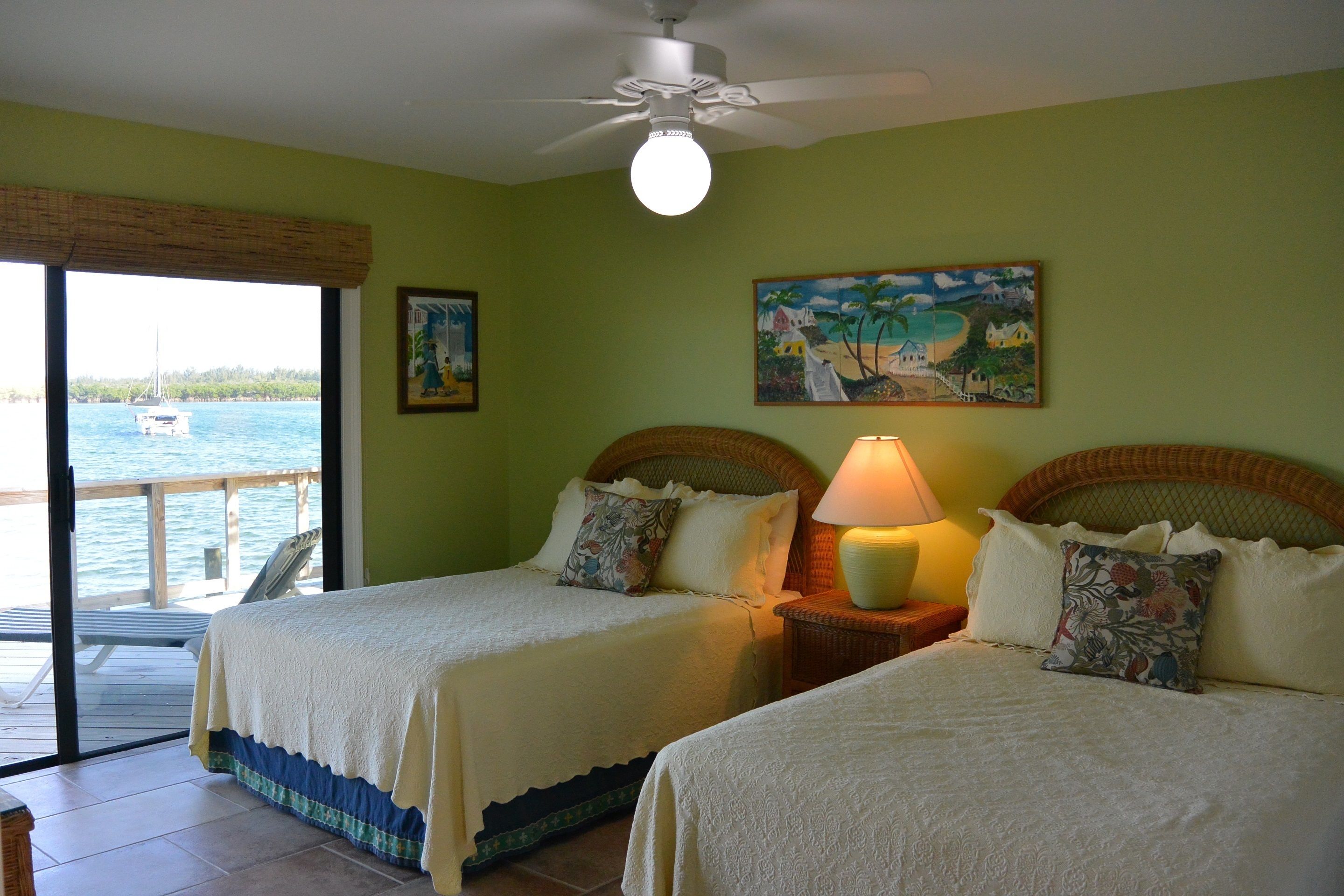 standard room, 2 double beds, sea facing | desk, soundproofing, iron/ironing board, cots/infant beds