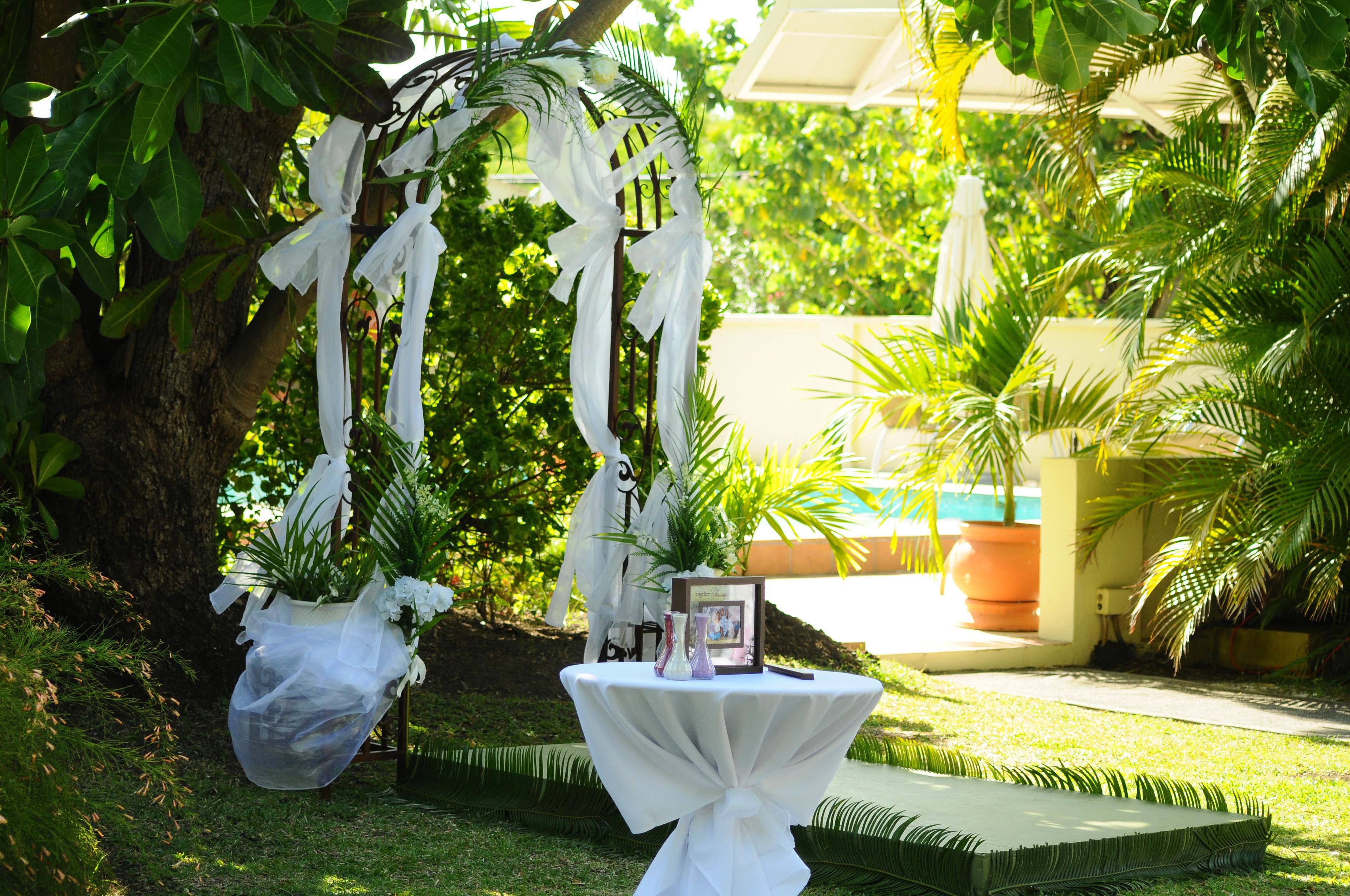 outdoor wedding area