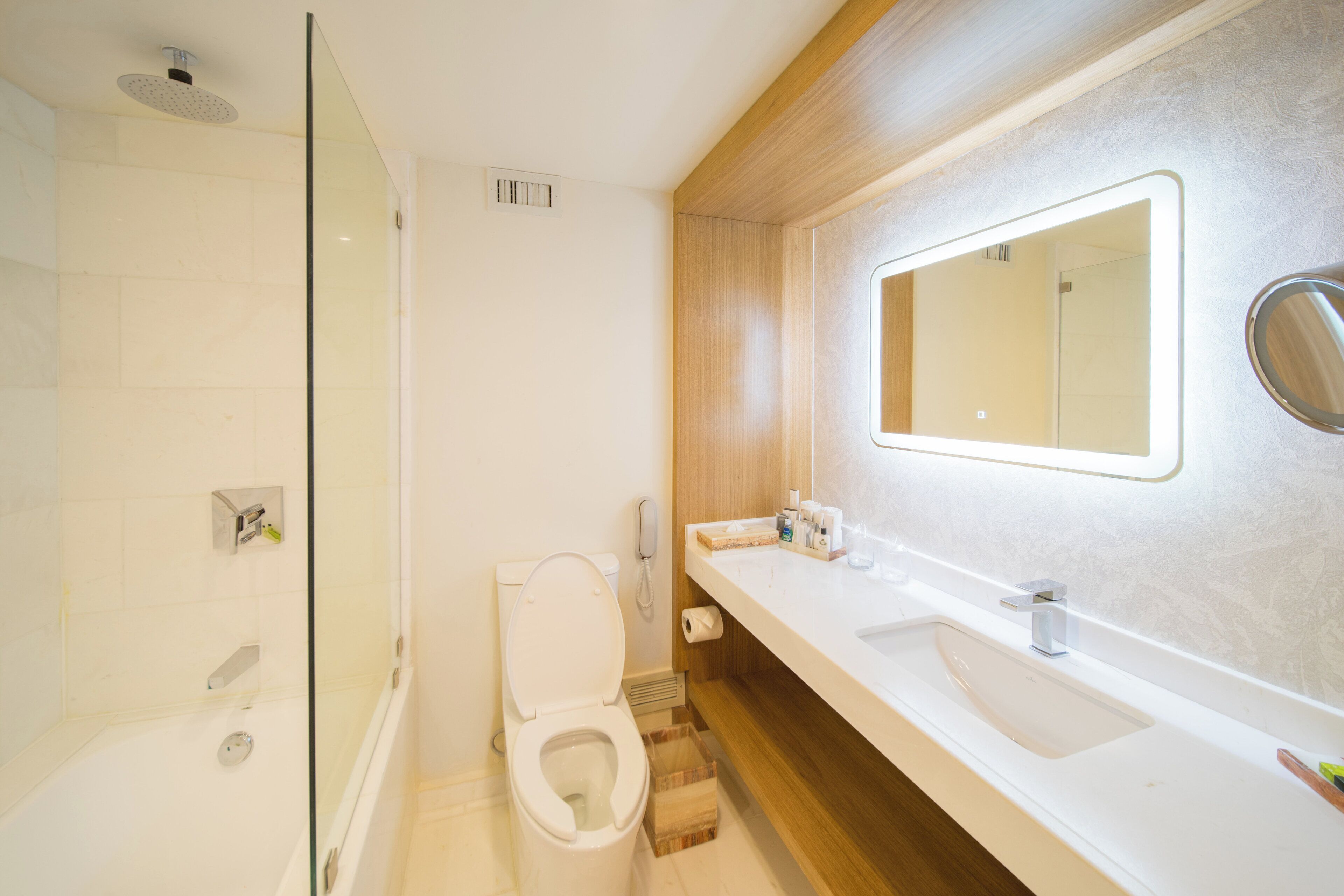 junior suite, 1 king bed | bathroom | deep-soaking bathtub, rainfall showerhead, eco-friendly toiletries