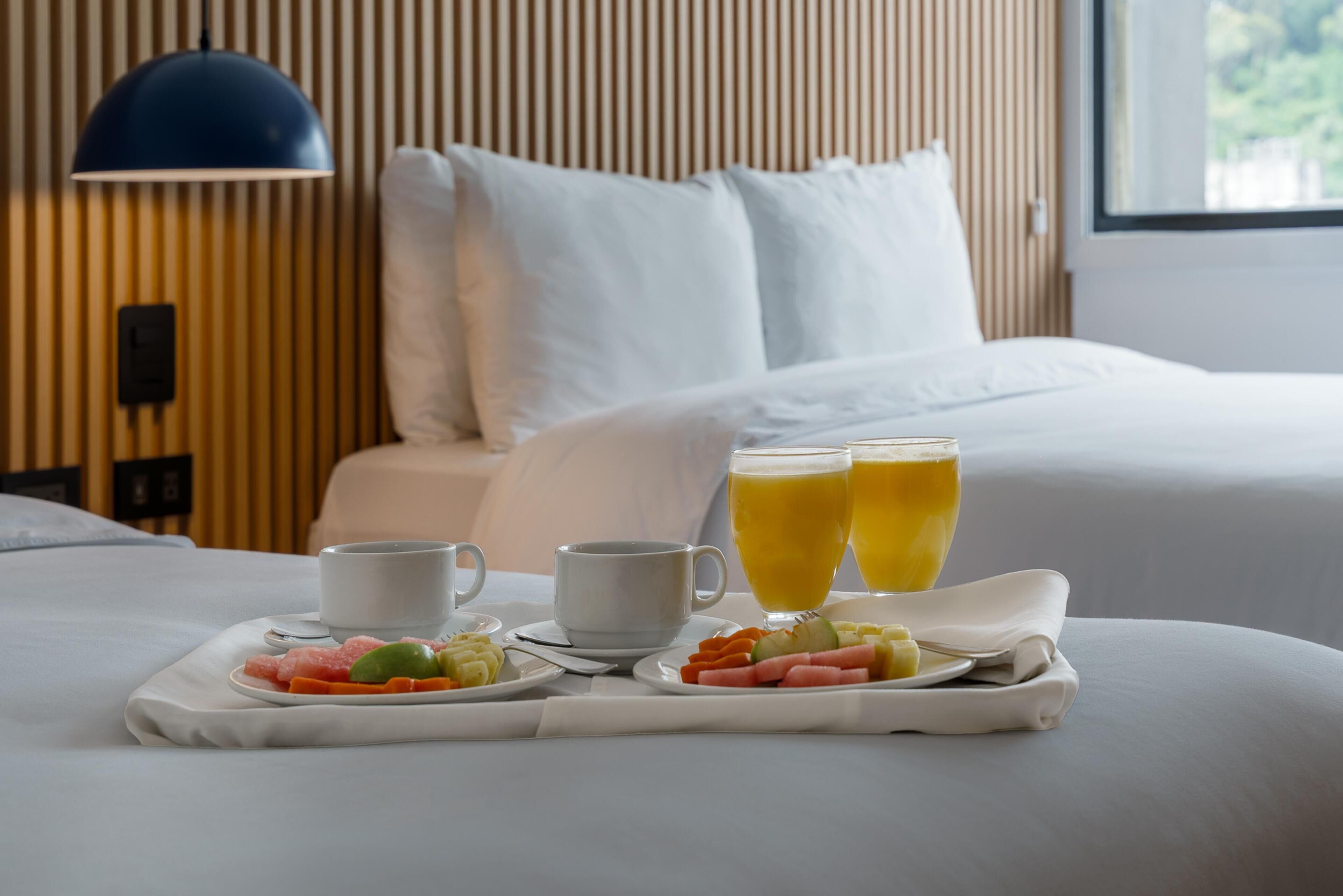 Premium bedding, down duvets, in-room safe, desk