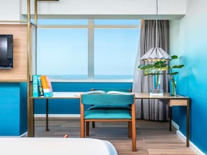 Luxury Room, 1 Queen Bed, Sea Facing | Minibar, in-room safe, individually decorated, individually furnished