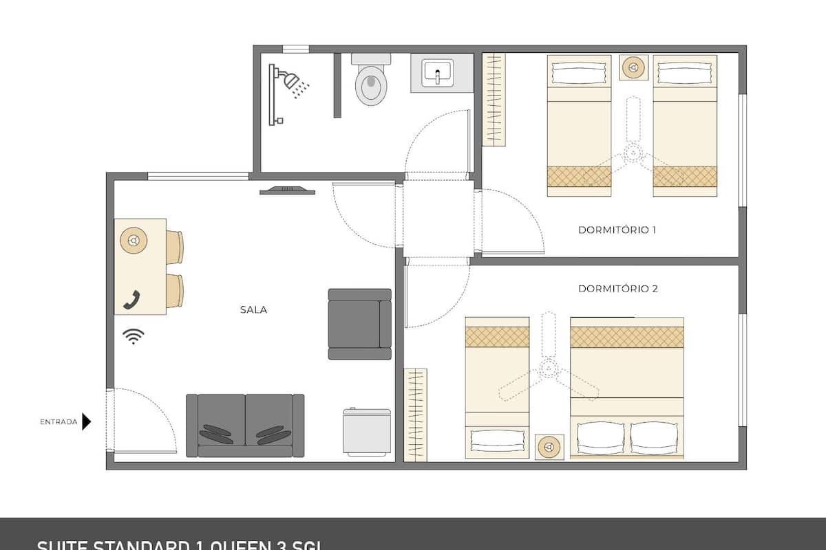 Standard Studio Suite | Minibar, desk, iron/ironing board, free WiFi