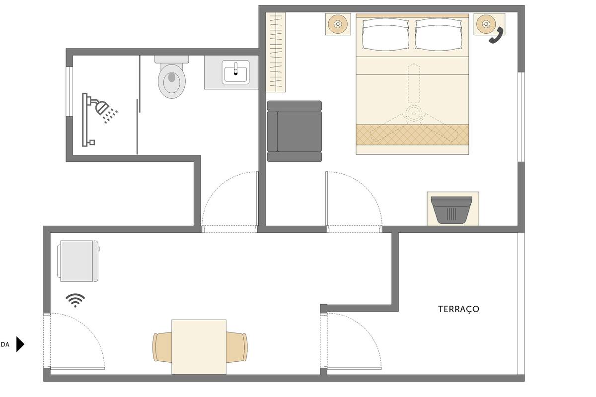 ห้องจูเนียร์สวีท (1 Queen bed) | ผังชั้นอาคาร