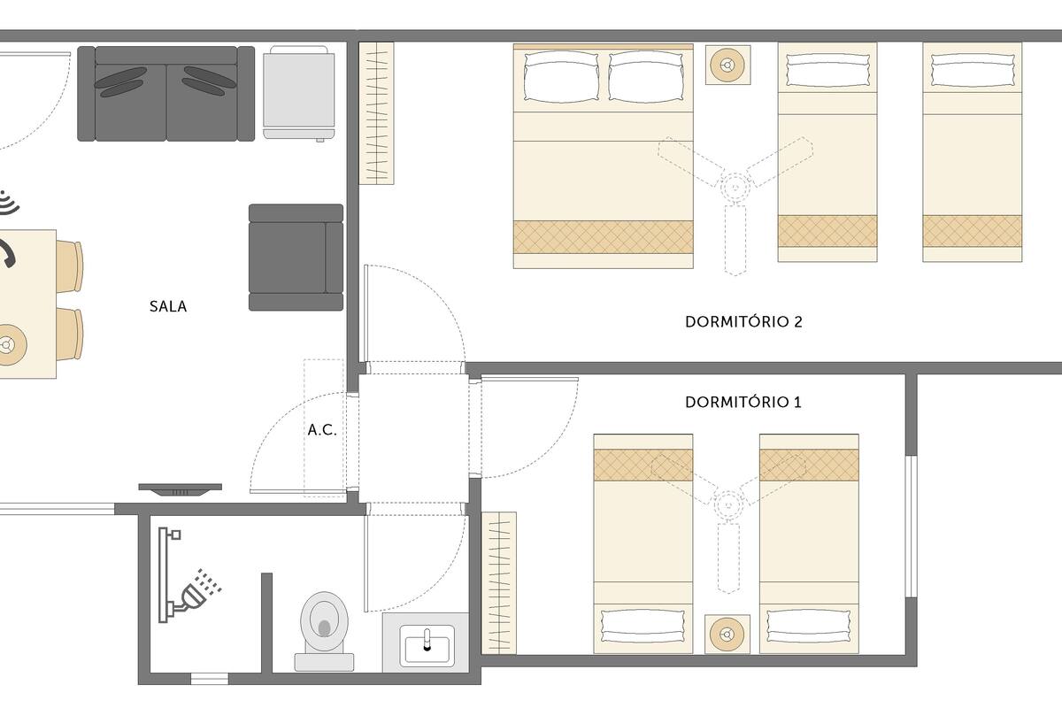 ห้องเอ็กเซกคิวทีฟสวีท, หลายเตียง | ผังชั้นอาคาร
