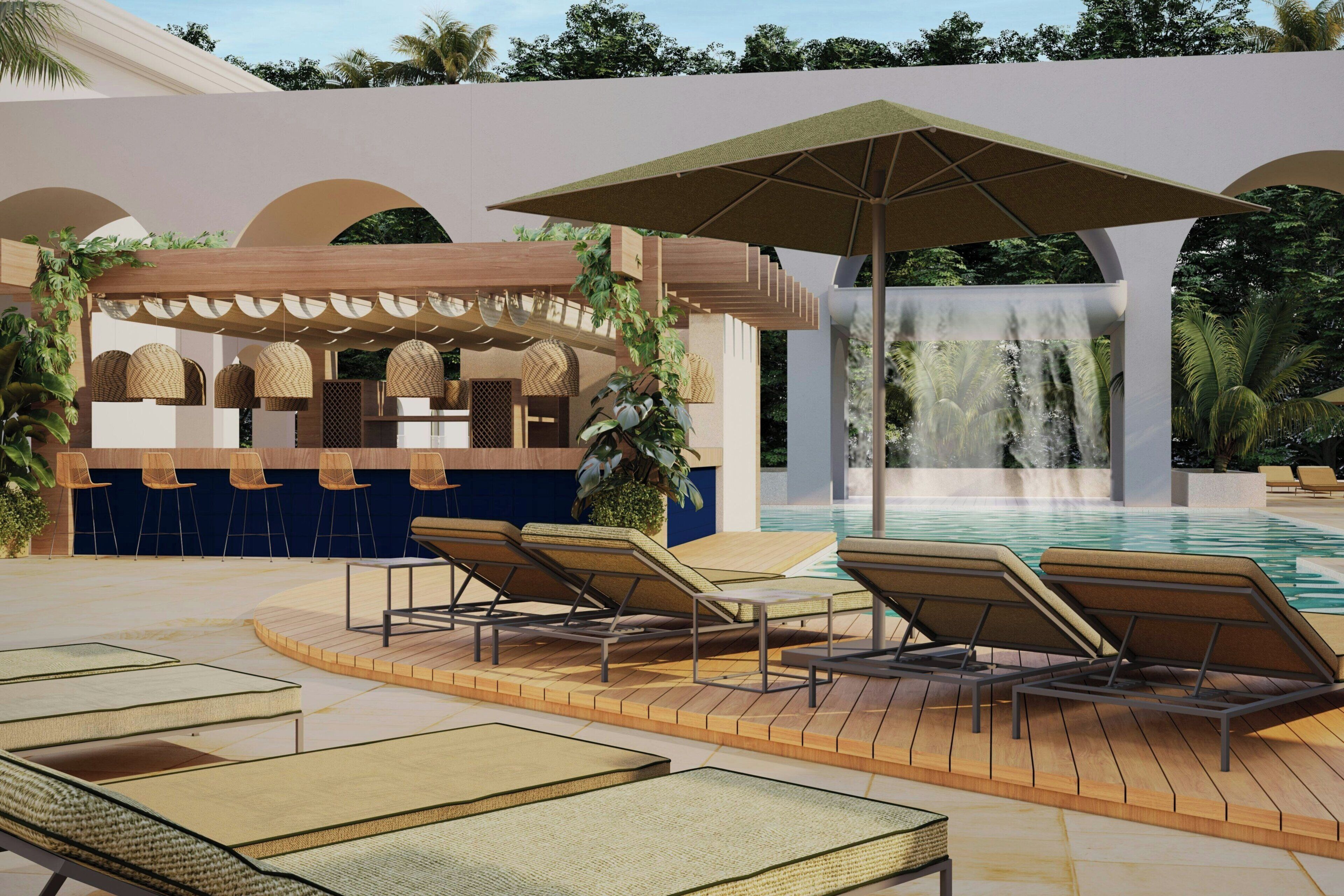 3 outdoor pools