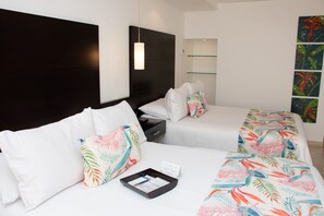 Superior Room, 2 Double Beds, Balcony, Partial Ocean View | In-room safe, desk, blackout drapes, iron/ironing board