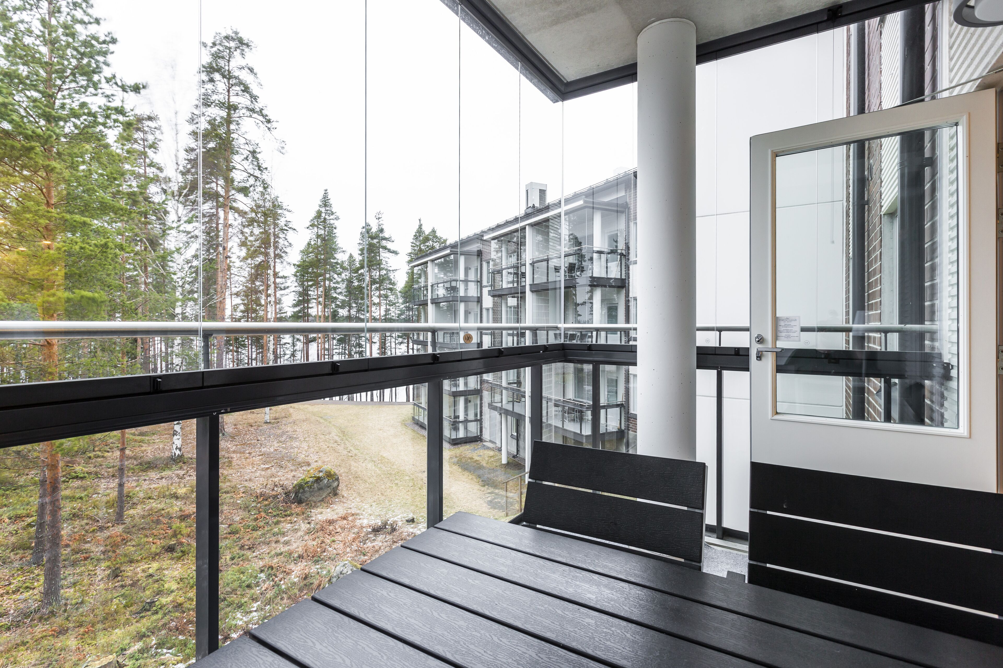 Junior-chalet, 2 makuuhuonetta, sauna | Näkymä parvekkeelta