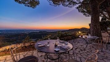 Se sirven cenas y cocina francesa; con vista al jardín