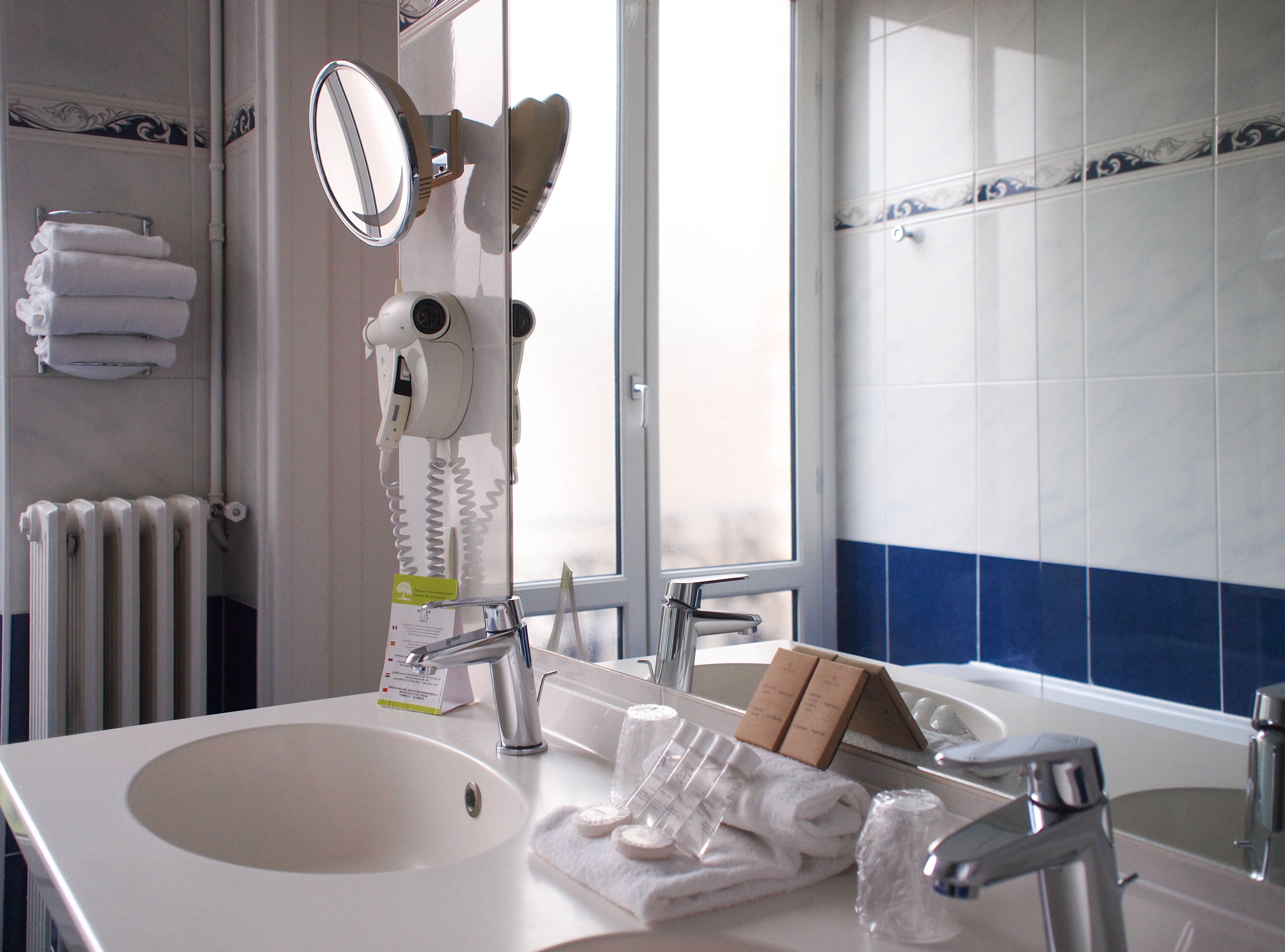 suite | bathroom | hair dryer, towels