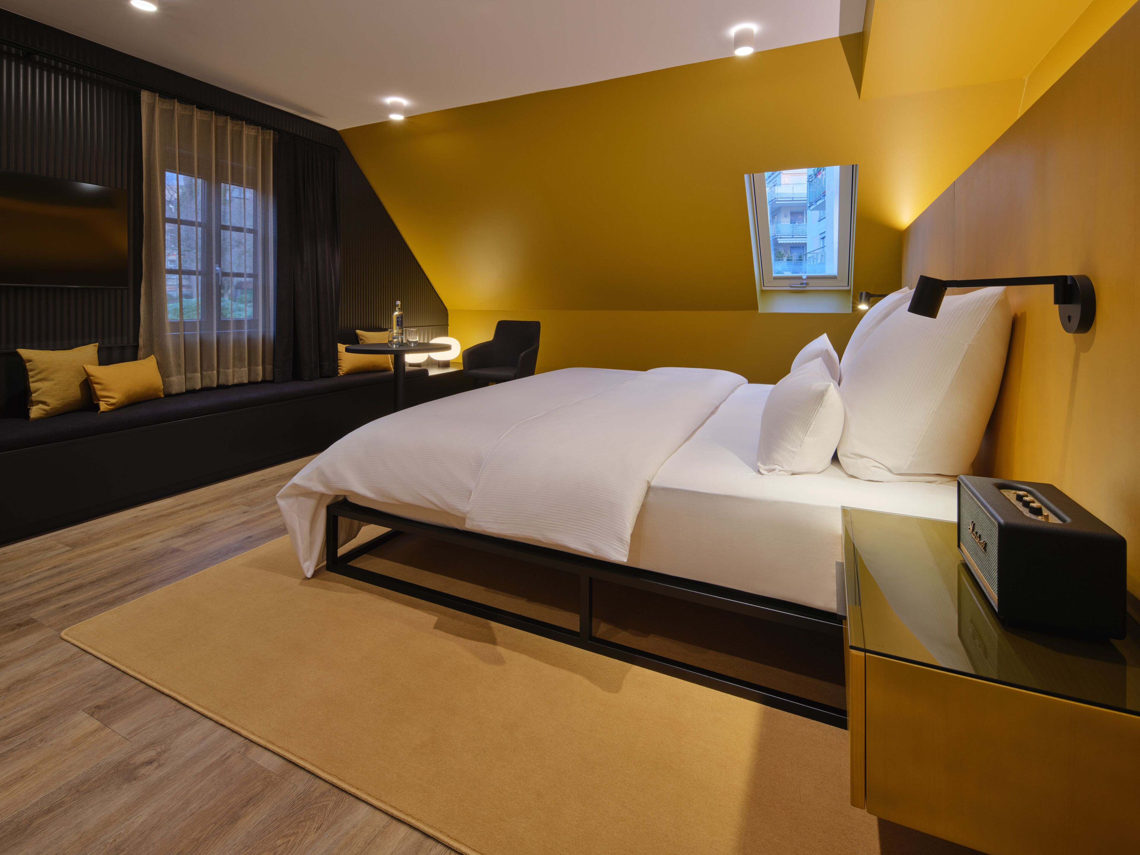 hypo-allergenic bedding, memory-foam beds, in-room safe