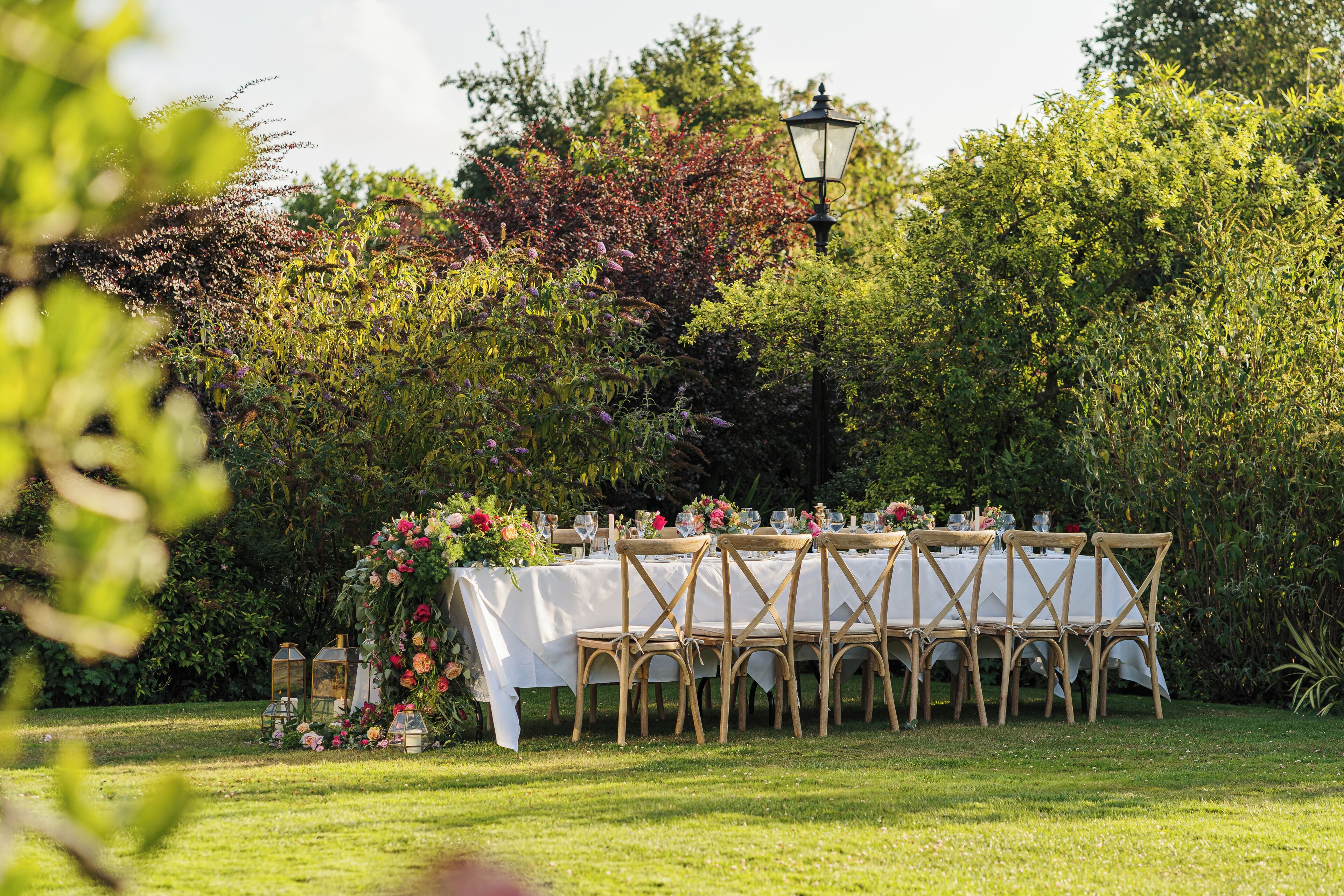 outdoor wedding area