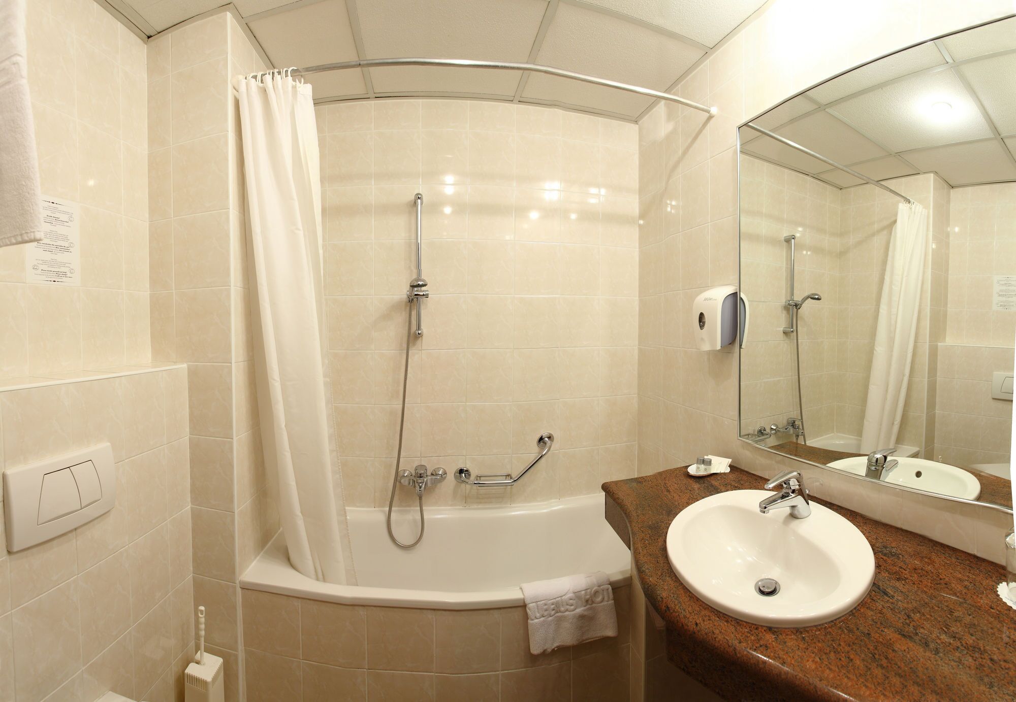 Free toiletries, hair dryer, towels, soap