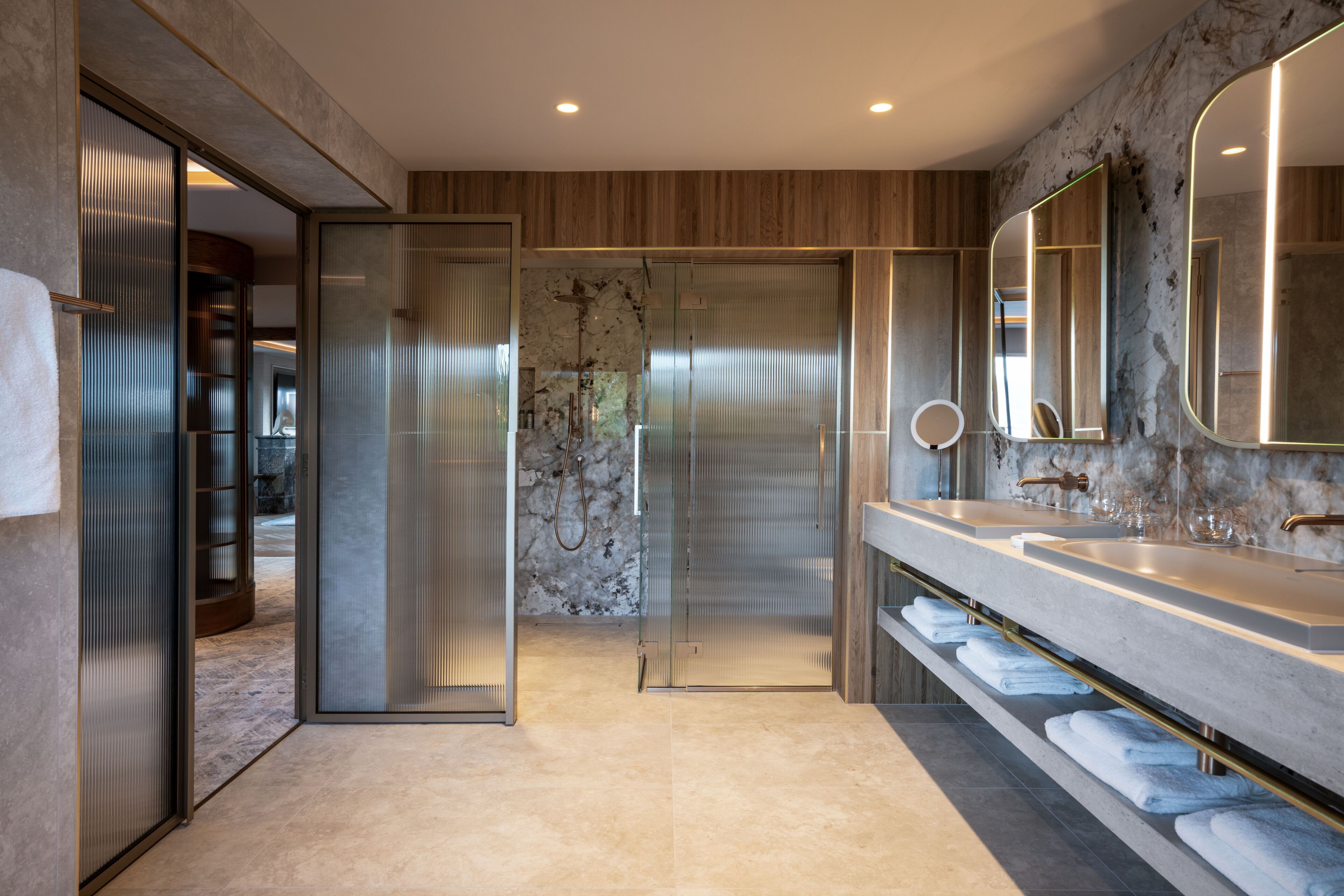 the hans liebherr suite | bathroom | free toiletries, hair dryer, bathrobes, slippers