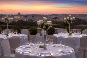 Outdoor wedding area