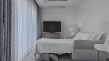 Ropa de cama de alta calidad y minibar