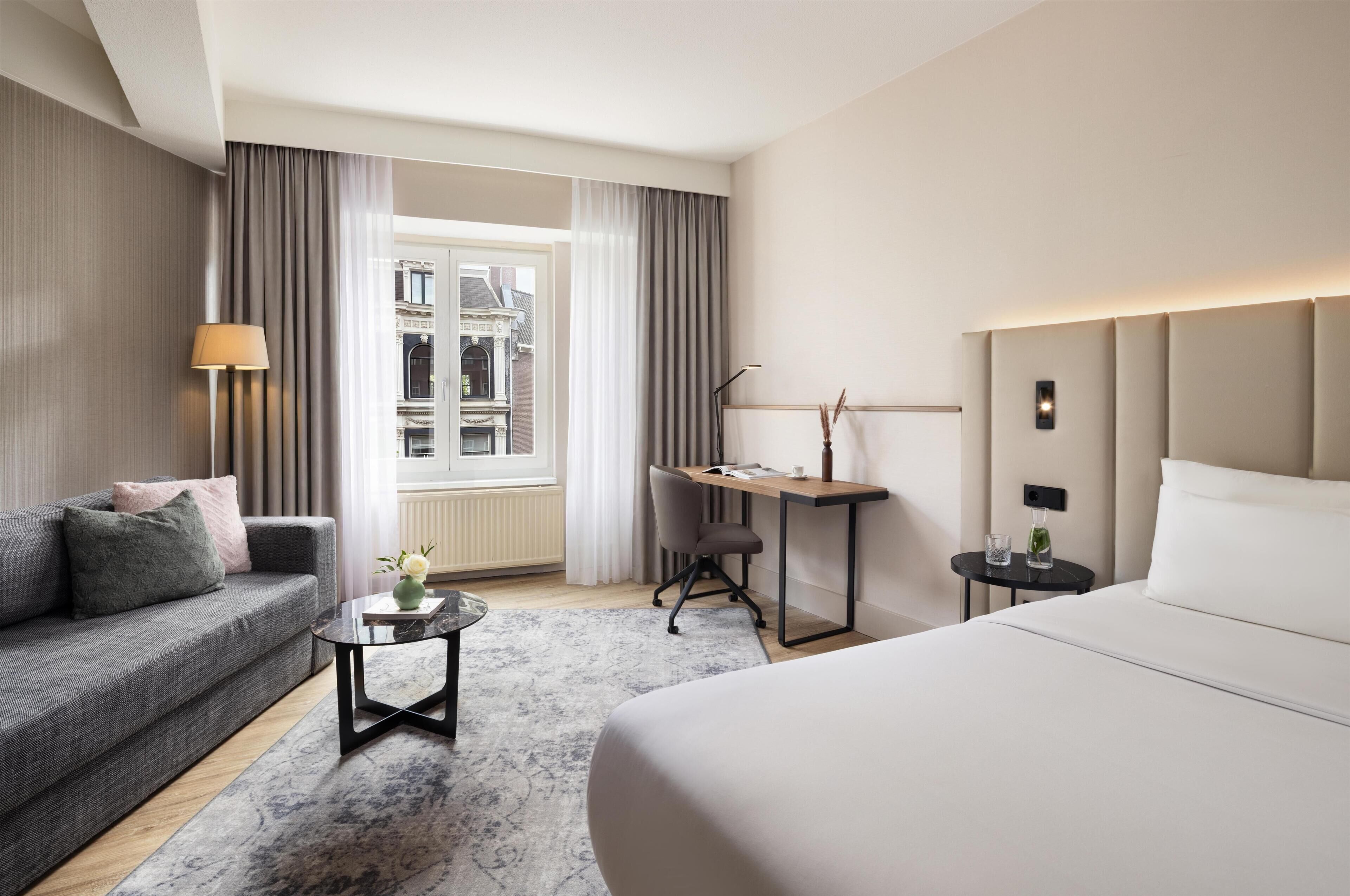 Superior Room (Street View) | Minibar, in-room safe, desk, blackout drapes