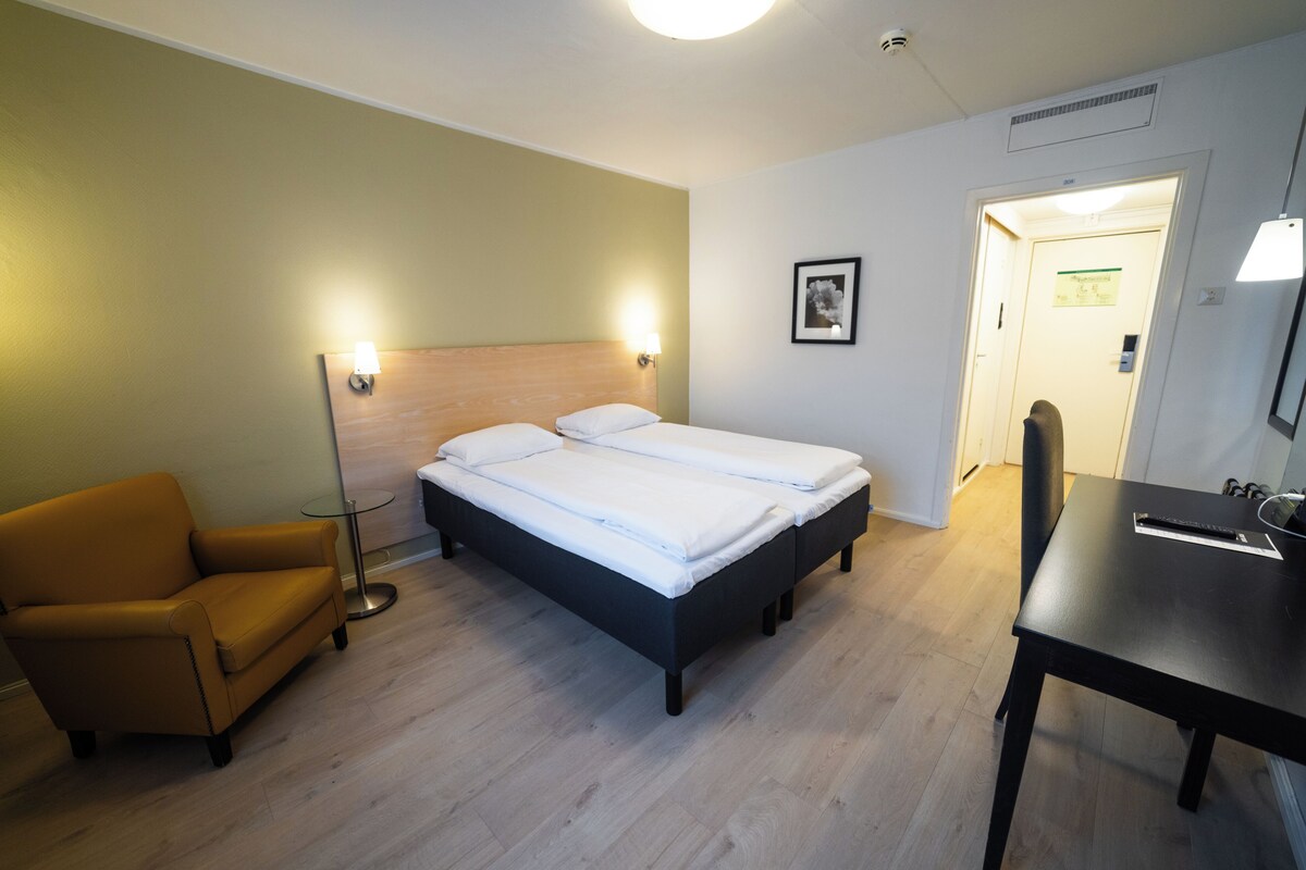 Habitación doble estándar, 2 camas individuales | Ropa de cama hipoalergénica y escritorio 