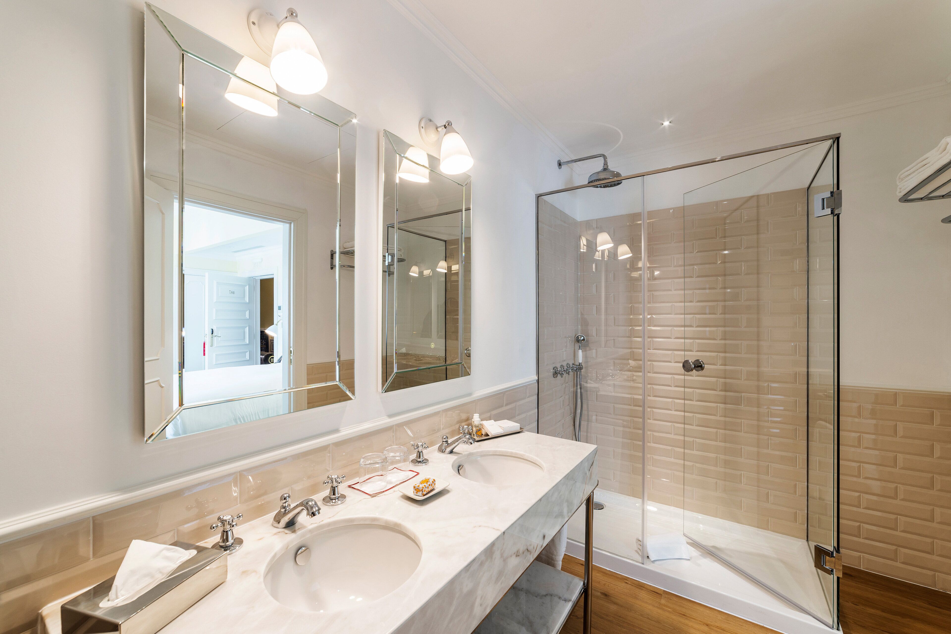 free toiletries, hair dryer, bathrobes, slippers