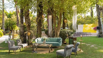 Outdoor wedding area