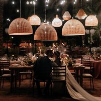 Outdoor banquet area