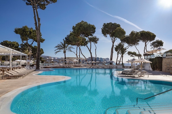 Indoor pool, 5 outdoor pools, cabanas (surcharge), pool umbrellas