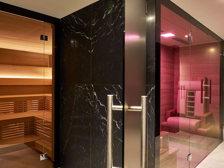 Sauna, hot tub, steam room, body treatments, deep-tissue massages