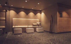 Sauna, steam room, body treatments, aromatherapy, hot stone massages