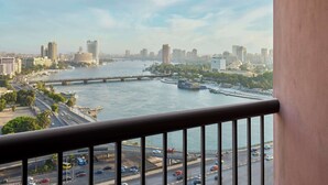 A cityscape with a river, bridges, and buildings.