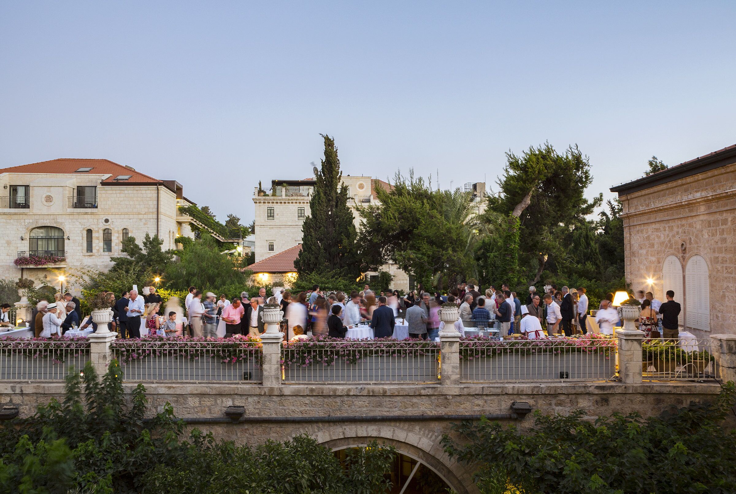 outdoor banquet area