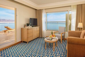 Suite, 1 King Bed (Coral) | Living area | TV, table tennis