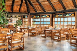 Breakfast, lunch, dinner served; local and international cuisine