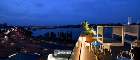 Stadsuitzicht vanuit accommodatie