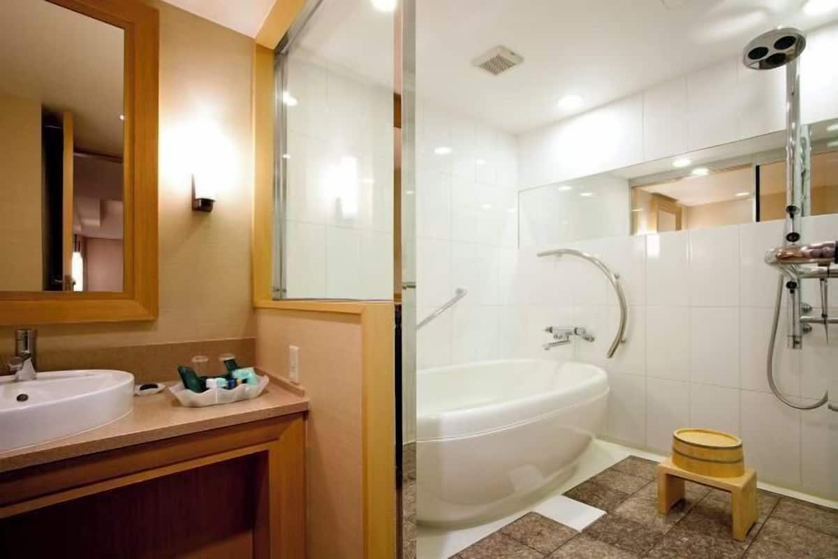 Salle de bain | Ensemble baignoire-douche, articles de toilette (gratuits)