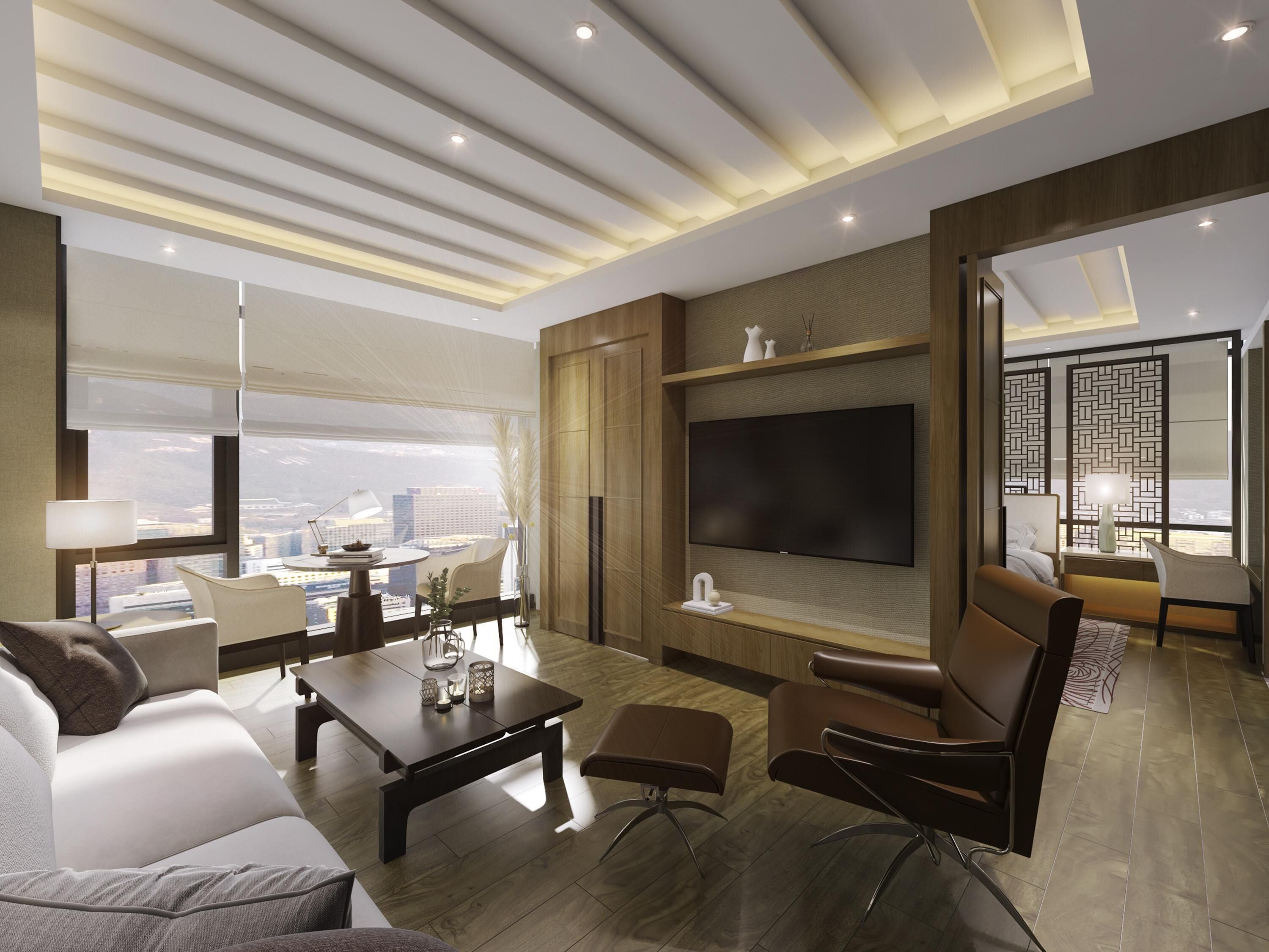 Suite, 1 letto king (Ambassador) | Biancheria da letto di alta qualità, una cassaforte in camera