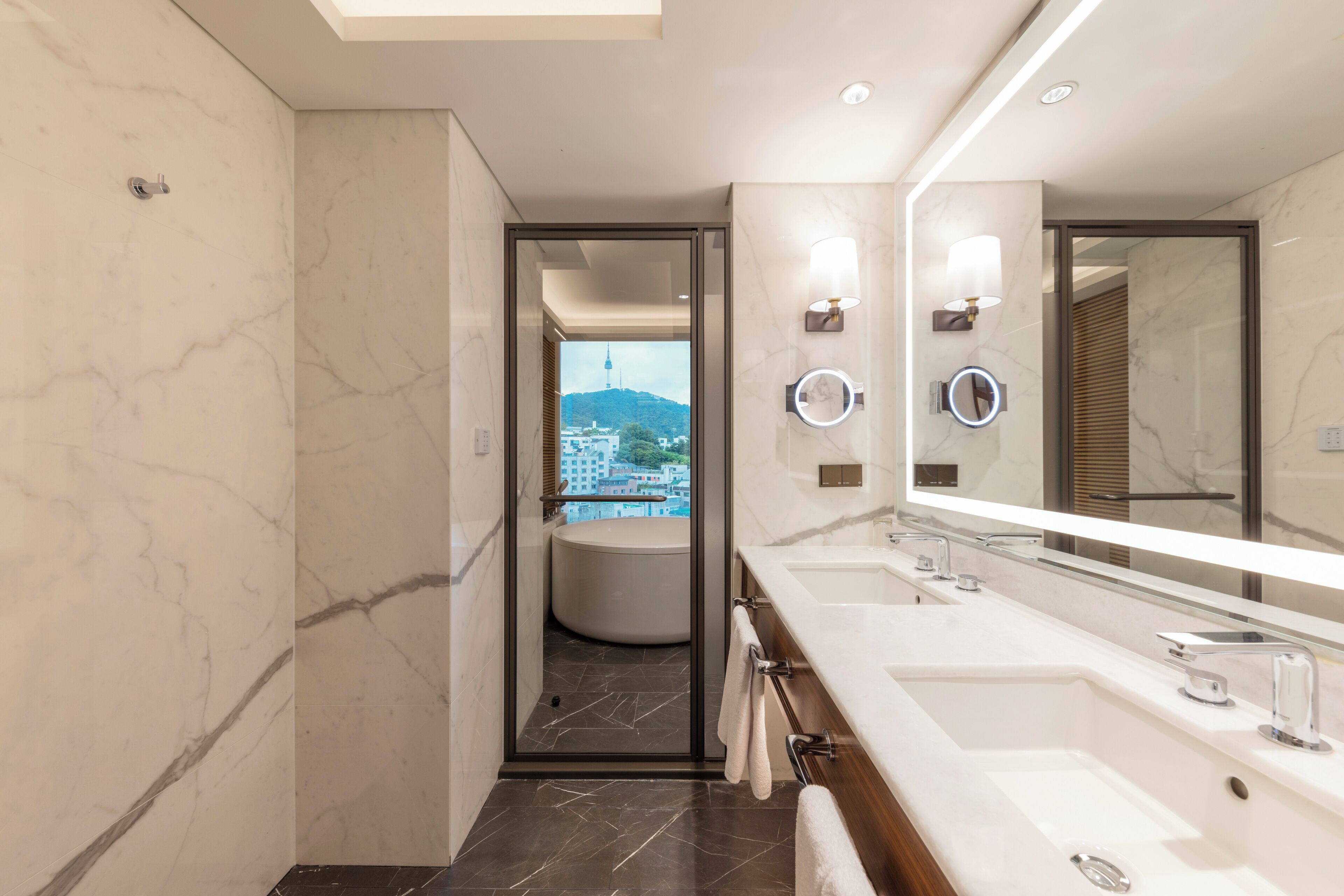 family room, multiple beds (1 king and 1 bunk bed) | bathroom | eco-friendly toiletries, hair dryer, bathrobes, slippers