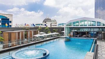 Indoor pool, outdoor pool, cabanas (surcharge)