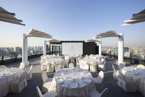 Outdoor banquet area