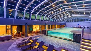 Indoor pool, outdoor pool, pool cabanas (surcharge)