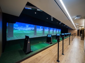 Practice de golf couvert