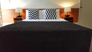 Desk, iron/ironing board, free WiFi, alarm clocks