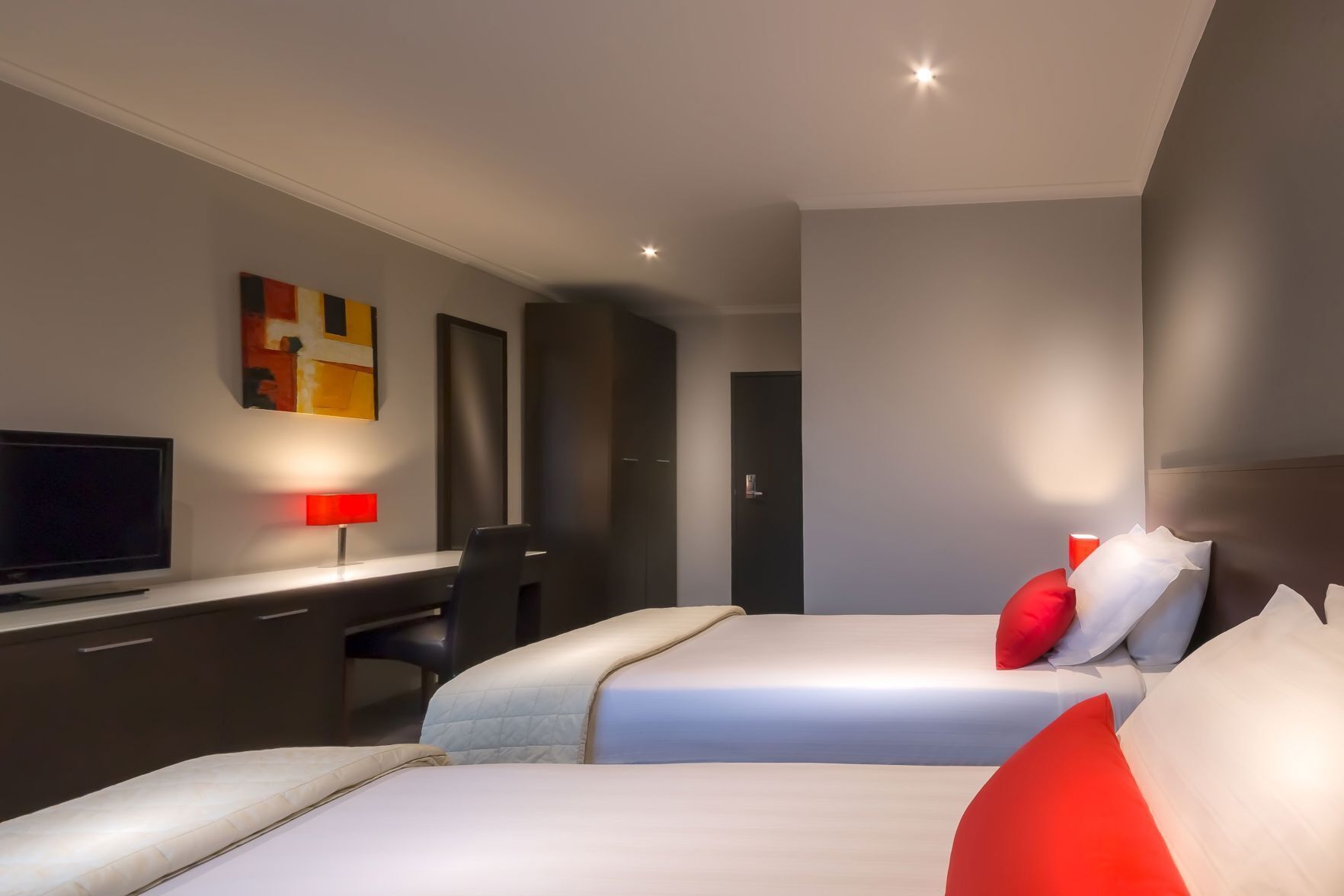 In-room safe, desk, laptop workspace, iron/ironing board
