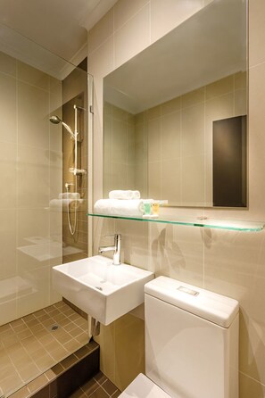 Free toiletries, hair dryer, towels