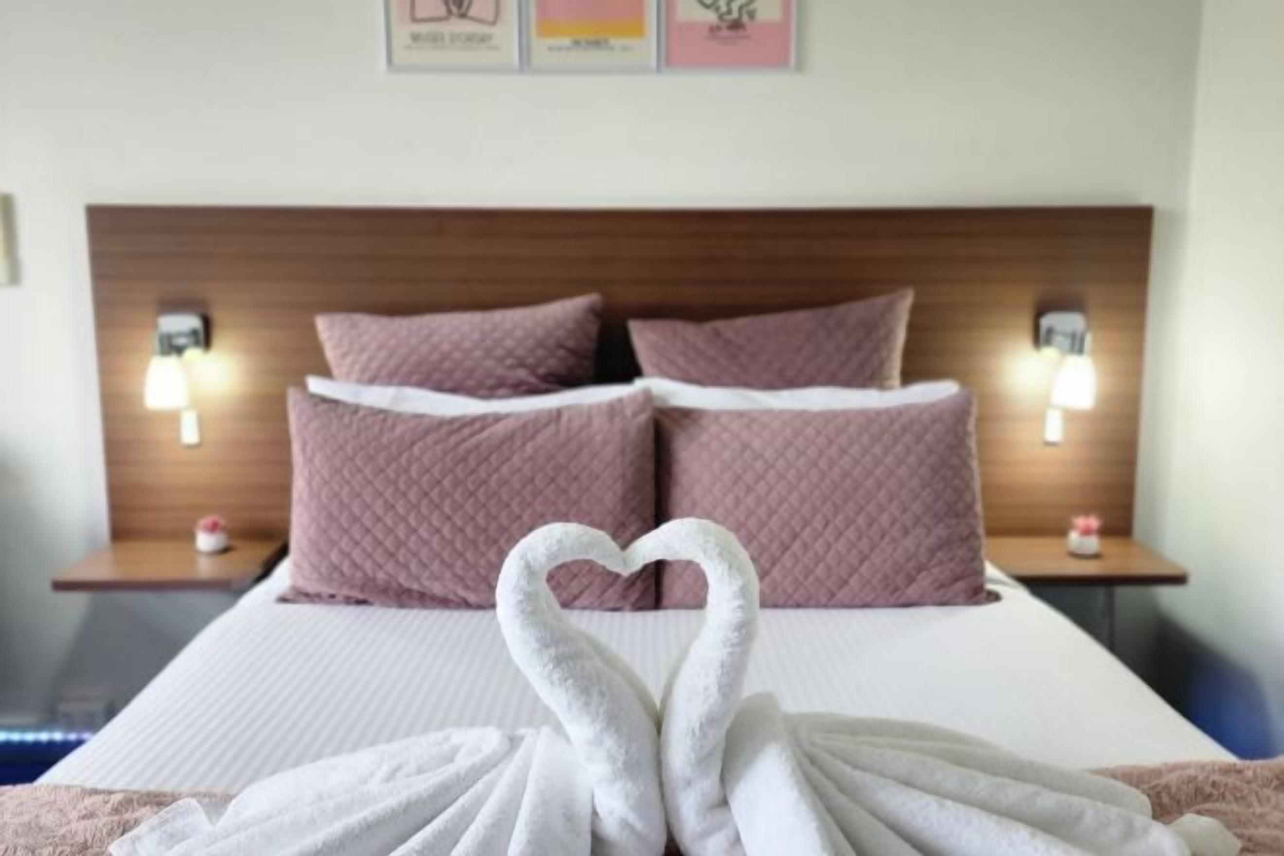 Individually furnished, desk, laptop workspace, blackout drapes