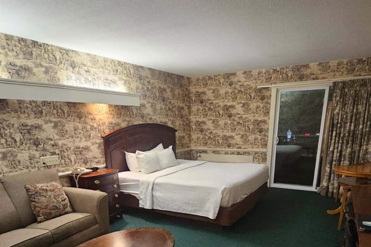 Country Motor Lodge 1 King Bed (Pets Allowed) | Premium bedding, iron/ironing board, bed sheets