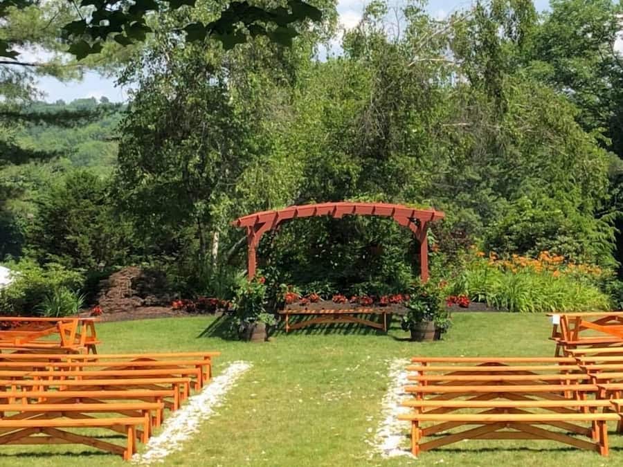 Utendørs bryllupsområde