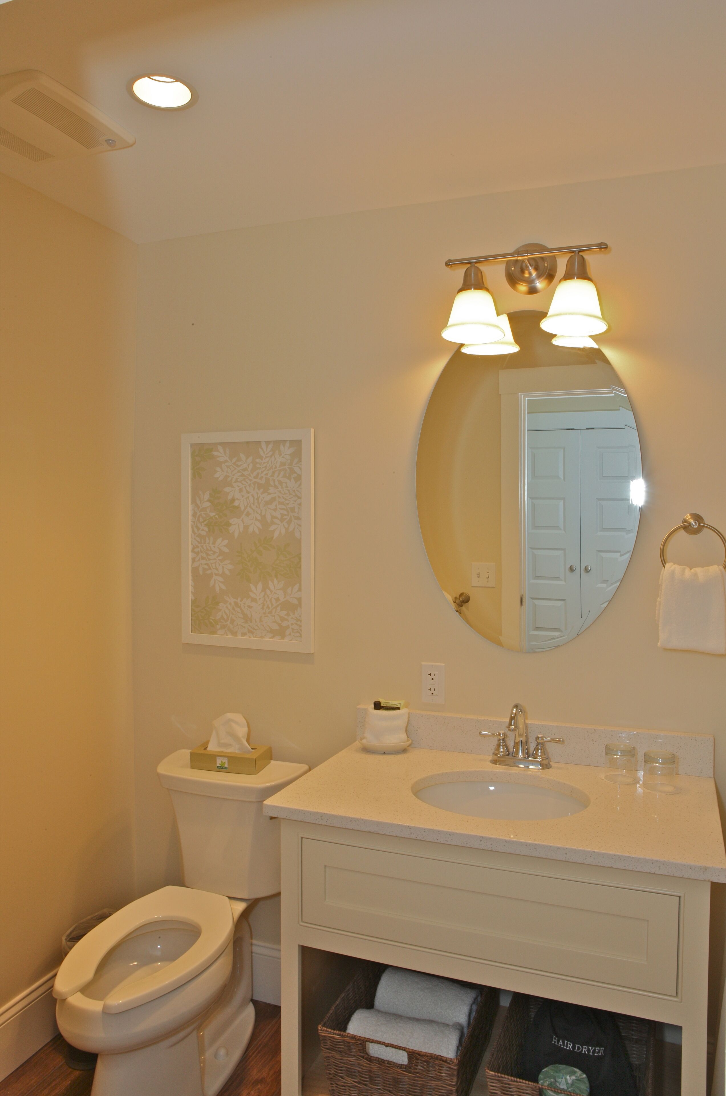 free toiletries, hair dryer, towels, soap