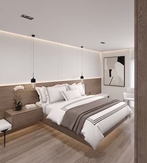 Deluxe Room, 1 King Bed, Non Smoking | In-room safe, individually decorated, desk, blackout curtains